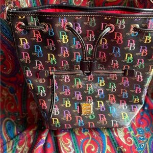 Dooney & Bourke Multicolor Logo Bucket Bag